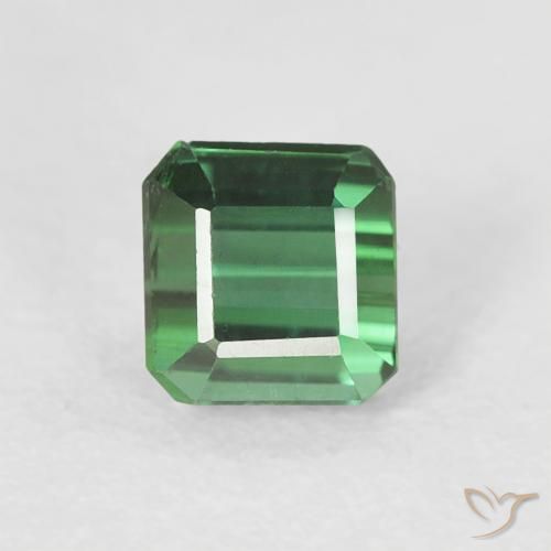0.57ct طبيعي أخضر تورمالين, قص الزمرد, قليلا جدا
