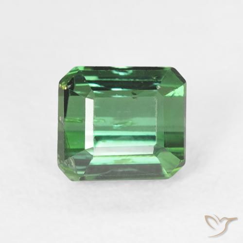 0.92ct طبيعي أخضر أناناسى تورمالين, قص الزمرد, قليلا جدا