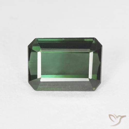 1.42ct طبيعي أخضر الغابات تورمالين, قص الزمرد, VVS-VS