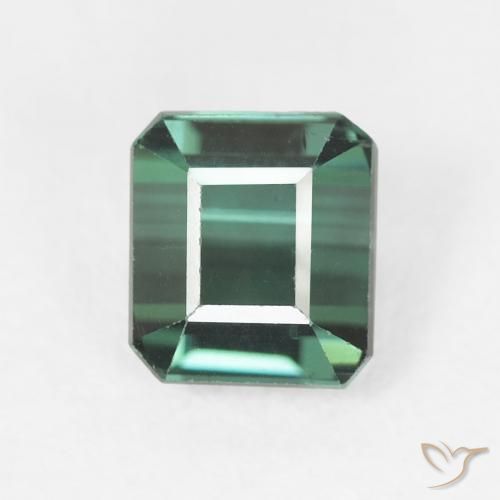 1.35ct طبيعي أخضر رائع تورمالين, قص الزمرد, VVS-VS