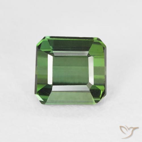1.00ct طبيعي Medium Dark-Green تورمالين, قص الزمرد, VVS-VS