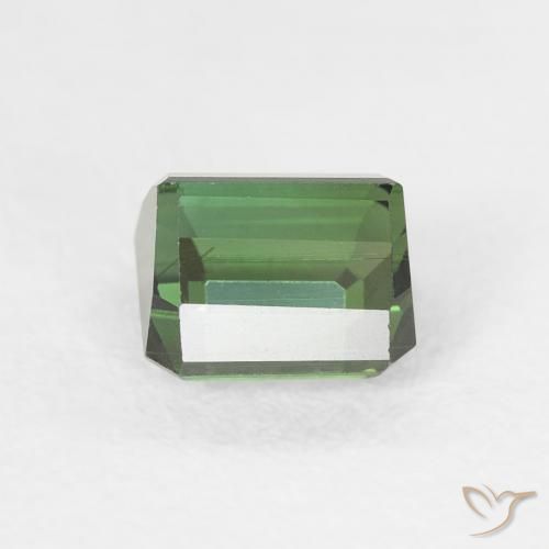 تورمالين Medium Dark-Green طبيعي، ثمانى / قصة زمرد، 1.00 قيراط، VVS-VS