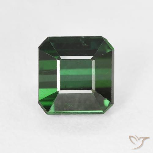 1.72ct طبيعي أخضر الغابات تورمالين, قص الزمرد, قليلا جدا