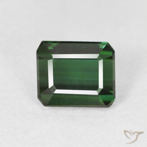 1.18ct طبيعي أخضر الغابات تورمالين, قص الزمرد, VVS-VS