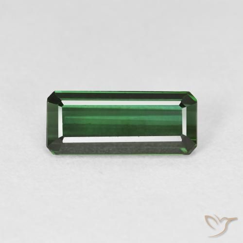 2.07ct طبيعي أخضر غامق تورمالين, قص الزمرد, VVS-VS