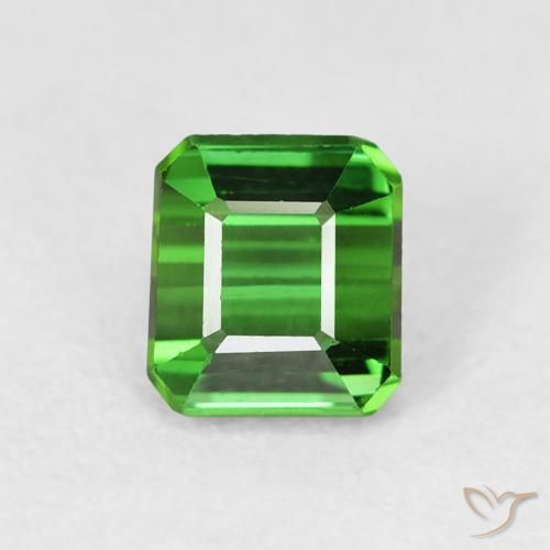 0.91ct طبيعي أخضر تورمالين, قص الزمرد, VVS-VS