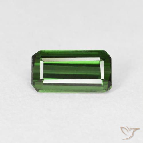 0.69ct طبيعي Medium Dark-Green تورمالين, قص الزمرد, VVS-VS