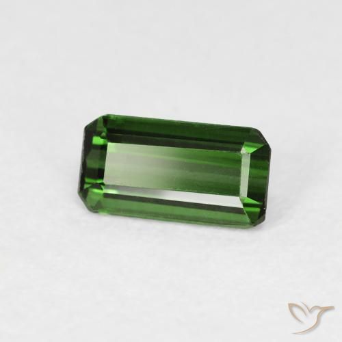 تورمالين Medium Dark-Green طبيعي، ثمانى / قصة زمرد، 0.69 قيراط، VVS-VS