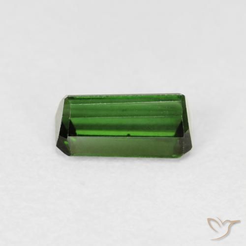 تورمالين Medium Dark-Green طبيعي، ثمانى / قصة زمرد، 0.69 قيراط، VVS-VS