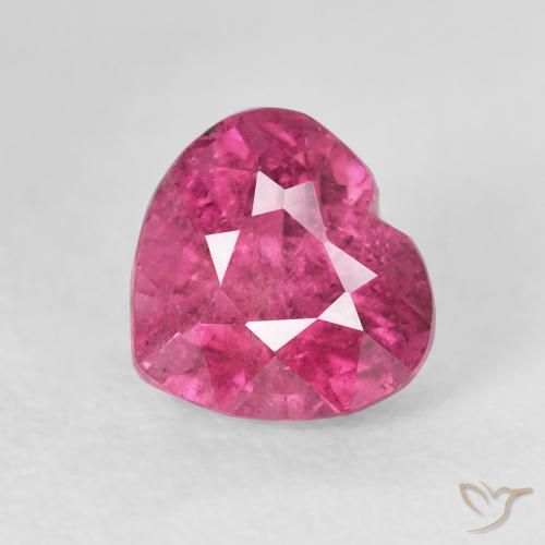 1.74ct طبيعي ماجنتى غامق تورمالين, قلب, قليلا جدا