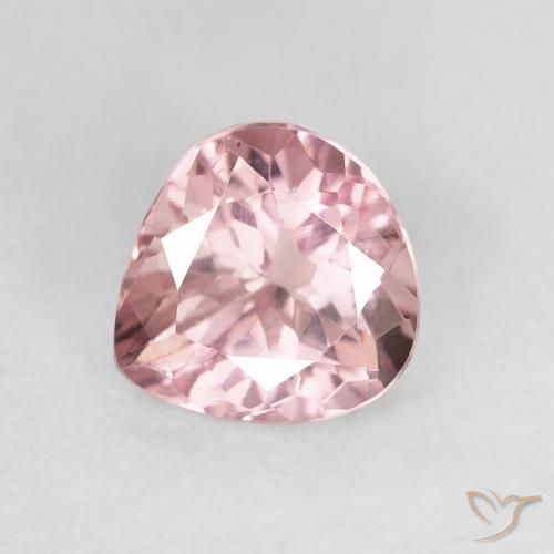 1.08ct طبيعي وردي فاتح تورمالين, شكل الكمثرى, VVS-VS