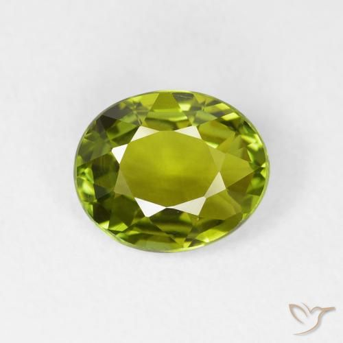 1.65ct طبيعي الأخضر الغامق تورمالين, بيضوي, VVS