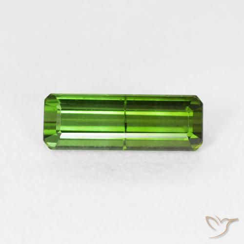 1.12ct طبيعي الأخضر الغامق تورمالين, قص الزمرد, VS-SI