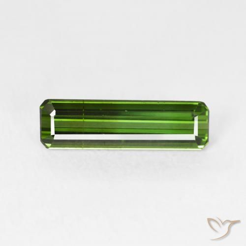 1.36ct طبيعي أخضر الغابات تورمالين, قص الزمرد, قليلا جدا