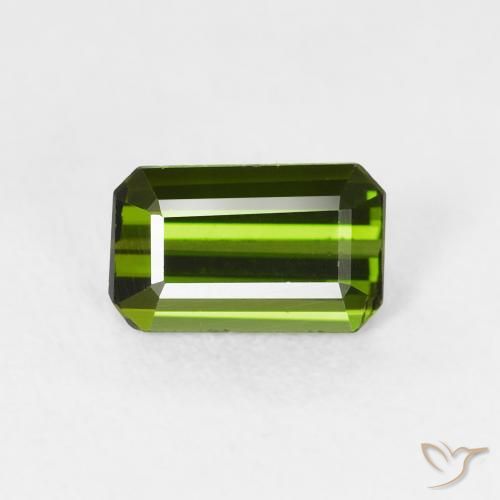 0.72ct طبيعي أخضر الغابات تورمالين, قص الزمرد, قليلا جدا