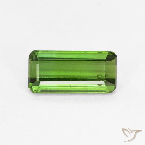 1.08ct طبيعي الأخضر الغامق تورمالين, قص الزمرد, قليلا جدا