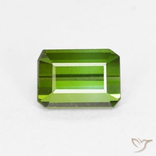0.72ct طبيعي الأخضر الغامق تورمالين, قص الزمرد, VVS