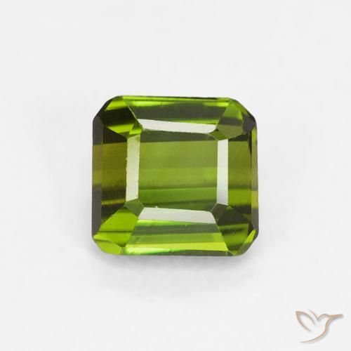 0.52ct طبيعي أخضر متوسط تورمالين, قص الزمرد, VVS-VS