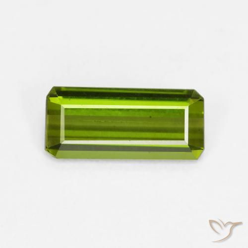 0.91ct طبيعي أخضر متوسط تورمالين, قص الزمرد, VVS-VS