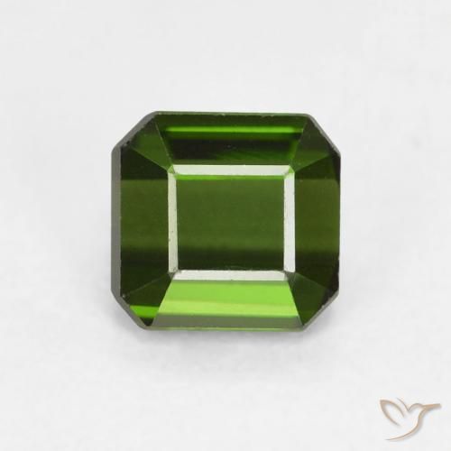 0.94ct طبيعي أخضر ترابى تورمالين, قص الزمرد, VVS