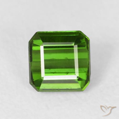0.74ct طبيعي أخضر متوسط تورمالين, قص الزمرد, VVS-VS