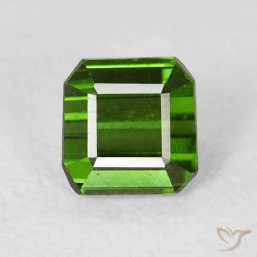 0.64ct طبيعي أخضر غامق تورمالين, قص الزمرد, VVS-VS