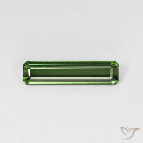 0.98ct طبيعي أخضر غامق تورمالين, قص الزمرد, VVS-VS