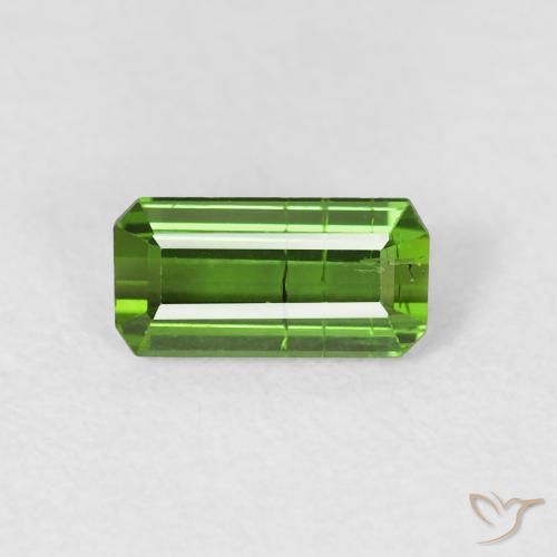 0.74ct طبيعي الأخضر الغامق تورمالين, قص الزمرد, SI