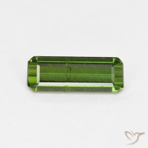 0.99ct طبيعي الأخضر الغامق تورمالين, قص الزمرد, قليلا جدا
