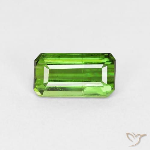 0.85ct طبيعي أخضر الغابات تورمالين, قص الزمرد, VS-SI