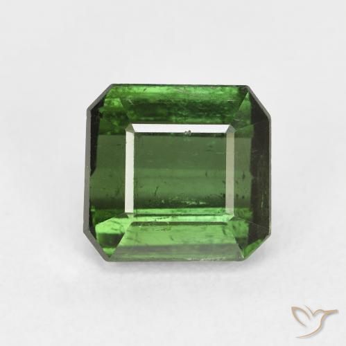 2.26ct طبيعي أخضر الغابات تورمالين, قص الزمرد, قليلا جدا