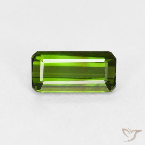 0.82ct طبيعي أخضر ترابى تورمالين, قص الزمرد, VVS-VS