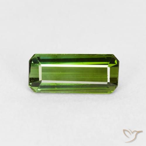 0.87ct طبيعي أخضر غامق تورمالين, قص الزمرد, VVS-VS