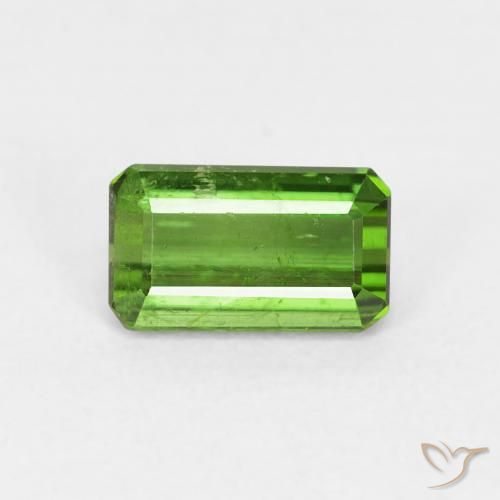 0.97ct طبيعي أخضر غامق تورمالين, قص الزمرد, قليلا جدا