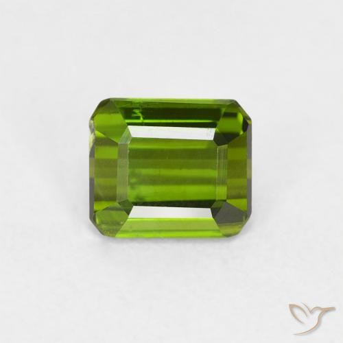 0.72ct طبيعي أخضر الطحالب البحرية تورمالين, قص الزمرد, VVS-VS