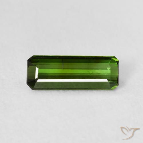 1.01ct طبيعي أخضر ترابى تورمالين, قص الزمرد, VS-SI