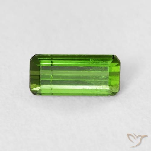 0.59ct طبيعي أخضر متوسط تورمالين, قص الزمرد, VS-SI