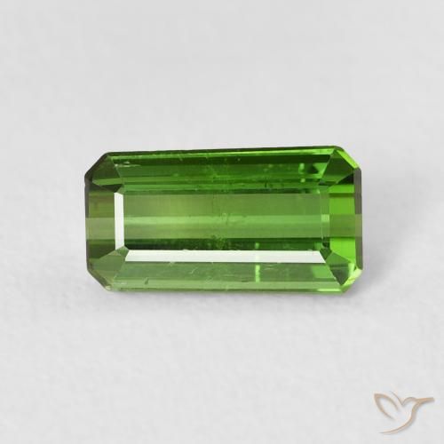 0.99ct طبيعي الأخضر الغامق تورمالين, قص الزمرد, VS-SI