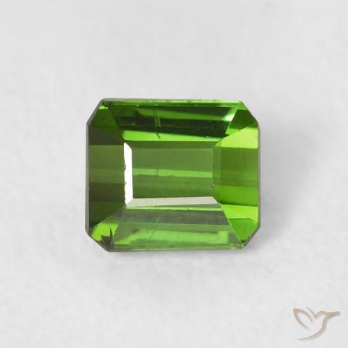 0.53ct طبيعي الأخضر الغامق تورمالين, قص الزمرد, قليلا جدا