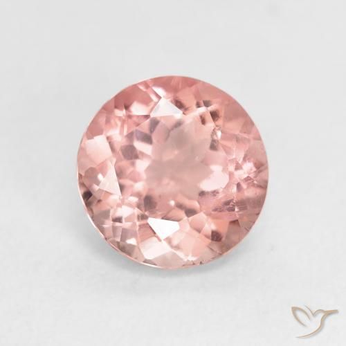 1.67ct طبيعي وردى ترابى تورمالين, دائري, قليلا جدا
