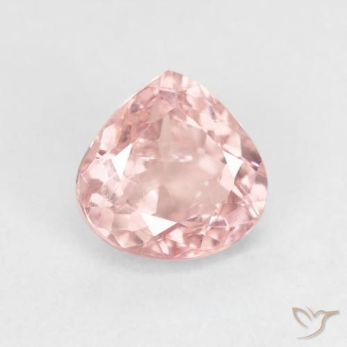 1.43ct طبيعي وردي فاتح تورمالين, شكل الكمثرى, قليلا جدا