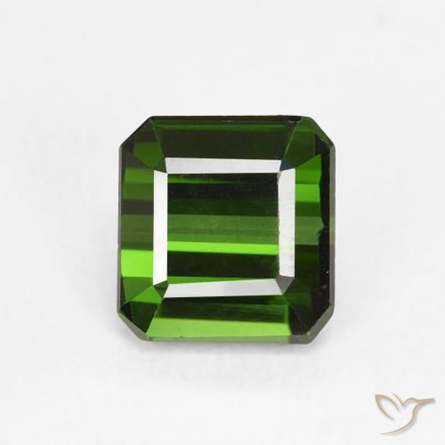 0.90ct طبيعي أخضر الغابات تورمالين, قص الزمرد, VVS