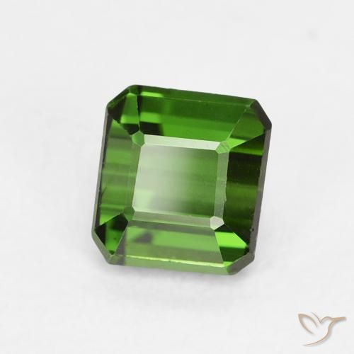 تورمالين Medium Dark-Green طبيعي، ثمانى / قصة زمرد، 0.80 قيراط، VVS