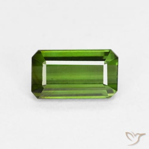 0.90ct طبيعي أخضر غامق تورمالين, قص الزمرد, VVS
