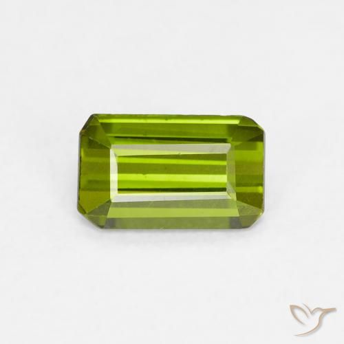0.59ct طبيعي أخضر ترابى تورمالين, قص الزمرد, VVS