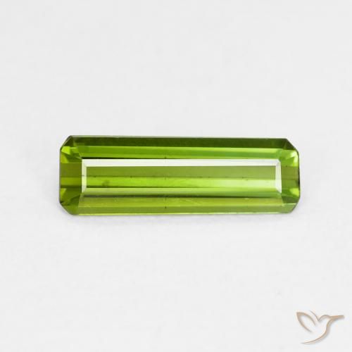 0.70ct طبيعي أخضر حيوي تورمالين, قص الزمرد, VVS