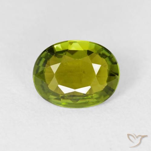 1.32ct طبيعي أخضر الغابة دافئ تورمالين, بيضوي, قليلا جدا