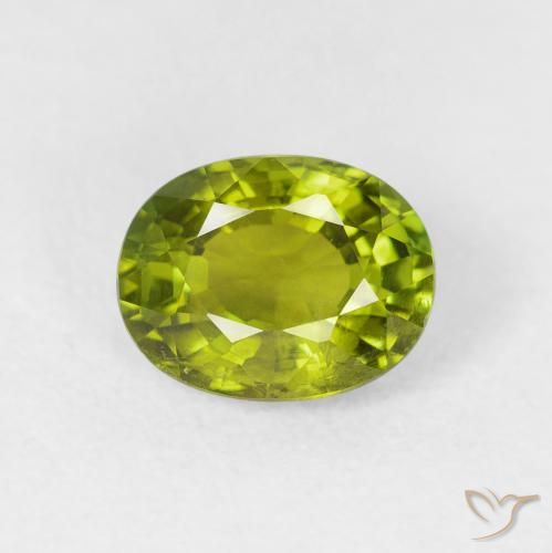 1.39ct طبيعي أخضر حيوي تورمالين, بيضوي, قليلا جدا