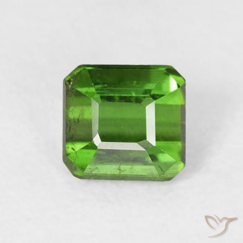 0.65ct طبيعي أخضر تورمالين, قص الزمرد, قليلا جدا