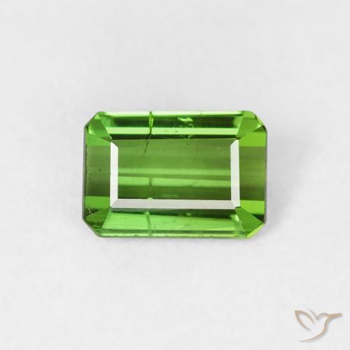 0.75ct طبيعي أخضر متوسط تورمالين, قص الزمرد, VS-SI